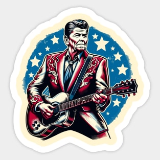 Reagan Rocks: The Gipper as a Rockstar Sticker